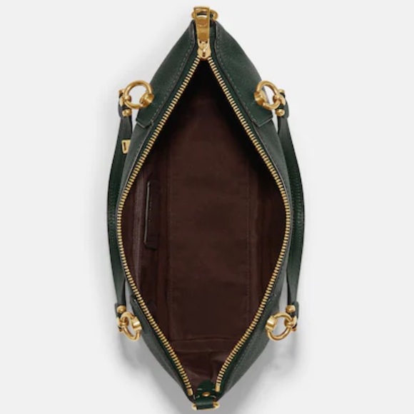 Coach Kacey Satchel Crossbody Bag Amazon Green - Picture 11 of 12